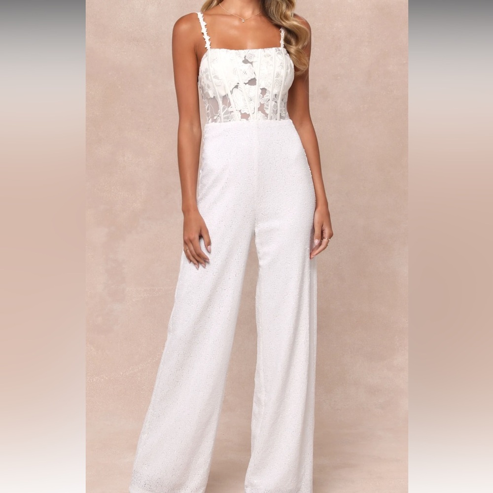 Lulus bridal jumpsuit